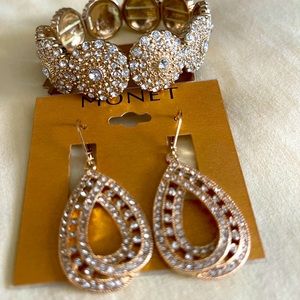 Monet earrings and bracelet set
